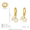 Pendientes Largos de Borla de Perla 18K Europeos y Americanos para Mujer Concha Acero de Titanio Exquisitos de Gama Alta Pendientes de Corazón Pendientes Venta al por Mayor