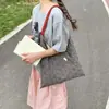 Bolso de Lunares para Mujer 2026 Nuevo Estilo Casual de Verano Bolso de Tela Bolso de Hombro Gran Capacidad para la Clase y el Viaje Diario Bolso Tote