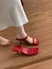 Sandalias de verano para mujer Chuyuji estilo minimalista francés para exteriores con tacón fino, sandalias abiertas deslumbrantes y elegantes