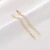 Cadena de Extensión de Corazón de Oro Relleno de 14 Quilates que Conserva el Color, Estrella de Cinco Puntas, Cadena de Ajuste de Cola, Materiales para Pulsera y Collar Hechos a Mano, Accesorios