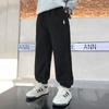 Pantalones de Chándal para Niños Primavera y Otoño 2026 Nuevo Estilo Coreano Color Sólido Pantalones para Niños Mayores Elegantes Pantalones Largos Transfronterizos