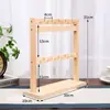 Soporte de exhibición para llaveros, estante de exhibición de joyería de madera maciza con ganchos, perchero para colgar accesorios pequeños, soporte de exhibición para pendientes, exhibidor de pulseras