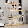 Organizador Criativo de Copos de Vidro Prateleira de Armazenamento de Mesa Suporte para Copos Exibidor de Copos de Água de Acrílico Prateleira de Armazenamento de Copos para Bancada