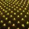 Luzes de rede de pesca LED luzes coloridas luzes piscantes cordão 24v baixa pressão festival ao ar livre canteiro de flores parque pátio gypsophila estrela luzes decorativas