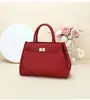 Bolso de Gama Alta para Mujer, Bolso Rojo de Boda, Bolso Elegante de Gran Capacidad, Bolso Cruzado para Hombro de Mujer, Bolso para Mujer de Mediana Edad