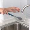 Cepillo de silicona de mango largo para tazas de agua, para el hogar, cocina, sin ángulo muerto, cepillo de limpieza para botellas de leche, cepillo para tetera, cepillo para tazas de té