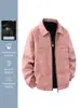 Chaqueta de cuero lisa de solapa estilo retro americano para hombre, prenda exterior holgada, moderna y sofisticada
