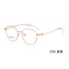 Armazón de gafas retro de aleación para estudiantes de primaria, patilla con gancho de ajuste antideslizante, ajuste arriba y abajo, almohadillas nasales de silicona, se pueden equipar con gafas para miopía