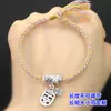 Plata S999 Retro Ping An Bambú Cobre Colgante Barril Cuentas Pulsera Trenzada Pulsera Collar Hecho a Mano DIY Accesorios