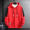 Camiseta de manga larga para hombre de primavera y otoño, talla grande, camiseta base oversized, estilo coreano, camiseta holgada de cuello redondo, sudadera juvenil, moderna