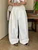 Pantalones Anchos de Pierna Larga para Mujer con Cinturón de Diseño Perezoso de Té Verde Limón Primavera 2026 Cintura Alta Atados Sueltos Casuales Largos