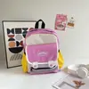 Mochilas Escolares para Niños, Estilo Coreano, Reductoras de Peso, Mochilas con Letras de Color Contrastante, Mochilas para Niños y Niñas, Mochilas de Jardín de Infancia