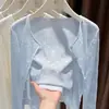Ropa de Protección Solar, Falda de Tirantes Jacquard, Cárdigan, Chal de Playa Fino de Manga Larga para Mujer de Verano, Bandera a Juego