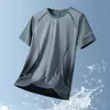 2025 Nuevo Traje Deportivo de Verano para Hombre Comercio Exterior Transfronterizo Fitness Camiseta de Manga Corta Ropa de Secado Rápido Correr Holgado