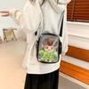 Bolsito pequeño lindo femenino nuevo estudiante chica bolso de mensajero portátil gran capacidad JK bolso de dolor de moda chica suave transparente bolso de bebé