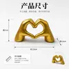 Amazon Tk Estilo Simple Ornamento de Gesto de Amor Estatua de Dedo en Forma de Corazón Regalo de San Valentín Figura Regalo
