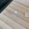 Serenidad de Té Blanco, Anillo Abierto Irregular de Perla Tejido Plegado, Anillo de Dedo Índice de Lujo Ligero de Gama Alta, Accesorio de Mano de Moda