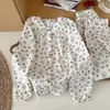 Pijama de Algodón Nube para Mujer, Primavera y Otoño, Estilo Japonés, Dibujos Animados Dulces, Delgado, Cuello Redondo, Manga Larga, Conjunto de Ropa para el Hogar, Se Puede Usar al Aire Libre