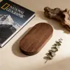 Base de madera de nogal negro para caja sorpresa DIY, soporte para adornos de joyería, madera de haya, figura en miniatura, diorama, soporte de exhibición de modelo