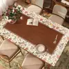 Mantel de Mesa de Comedor de Gama Alta Estilo Americano de Lujo Ligero, Impermeable, Resistente al Aceite, Resistente al Calor, Lavable, Mantel para Mesa de Café, Mantel Protector para Mesa de Comedor