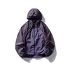 Chamarra con Capucha Protectora Solar Funcional de Bloques de Color para Exteriores Black Fleet para Hombres y Mujeres, Corte Holgado, Chaqueta Ligera de Ciclismo Desmontable de Dos Piezas