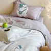 Contador sin conexión 60 algodón grueso lijado cuatro piezas algodón retro flores rotas francesas sábanas de cama otoño e invierno funda de edredón