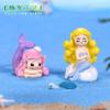 Jardín de micro paisajismo DIY adornos de bonsái manualidades de resina de sirena accesorios de paisaje marino decoración de acuario