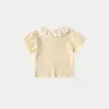 Camiseta de Verano Linda de Manga Corta para Niñas, Estilo Delgado, Nuevo Modelo 2026, Top Versátil para Niños Pequeños, Camiseta Básica de Verano para Bebés