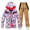 Traje de esqui feminino inverno ao ar livre à prova de vento água-respingos quente engrossado snowboard duplo-board traje de esqui nova chegada