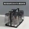 Jarra Grande de Água Fria Doméstica com Listras Verticais, Jarra de Água de Vidro Resistente a Altas Temperaturas, Xícara de Chá, Conjunto de Água, Conjunto de Chá, Cold Brew, Gelado