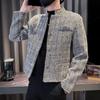 Fw11114 2025 Outono Novo Jaqueta Social Masculina Moderna Estilo Coreano Top Sem Passar Lapela