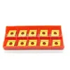 Hoja CNC de aleación dura 120408 para acero y acero inoxidable, inserto de aleación de forma de diamante resistente al desgaste para torno exterior de doble cara