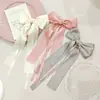 Pasador de horquilla de lazo de cinta para niña, pasador de estilo coreano, simple, versátil, de alta calidad, para recogido a medias, accesorios para el cabello