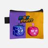 Monedero de poliéster con diseño de frutas Blox en 3D para estudiantes, tarjetero, bolsa para guardar monedas, estuche portátil para llaves