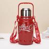 Coca-Cola, la misma taza térmica de acero inoxidable 316 de gran capacidad, portátil para exteriores, 2023, nueva tetera con correa