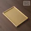 Bandeja de té casera para teteras, tazas de té, frutas, plato de postre de alta gama, posavasos tejido de bambú con asa octogonal