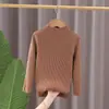 Suéter Básico Fino para Meninos Versátil Outono e Inverno Novo Estilo Infantil Adolescente Meninas Fino Clássico Suéter de Outono