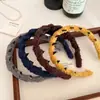 Diadema de Terciopelo de Peluche ~ Celebridad de Internet Coreana Linda Felpa Artefacto Craneal Alto para Lavado de Cara con Dientes Antideslizante Accesorios para el Cabello de Otoño e Invierno