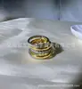 Venta Exclusiva Transfronteriza en Stock, No se Aceptan Pedidos Nacionales, Anillo de Zirconia con Diamante Completo Entrelazado Más Vendido, Modelo Nuevo de Dos Tonos con Múltiples Elementos