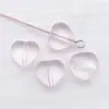 Cuentas de Vidrio Perforadas de Corazón Pequeño de Colores para DIY Colgante Transparente con Forma de Corazón para Cadena de Teléfono Pulsera Llavero Accesorio