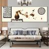 Mural de sala de estudio budista Prajna Paramita Sutra del Corazón caligrafía y pintura Pintura zen Pintura colgante para sala de estar Pintura decorativa para salón de té Placa