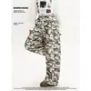 Comercio Transfronterizo 2026 High Street Camuflaje Estilo Americano Unisex Adelgazantes Nicho Diseño de Primavera Holgado Cordón Pantalones de Pierna Ancha
