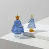 Regalos de Navidad Artesanías de Vidriado Zibo Adornos Seda Enrollada en Vidrio Árbol de Navidad Boshan Decoración de Escritorio Regalos