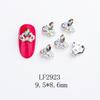 Nuevo Arte de Uñas Aleación Diamante K9 Joyería Nupcial Ovalado Forma Especial Corona Accesorios Decorativos Joyería Arte de Uñas Estilo Estilo Japonés
