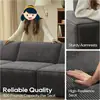 Sofá Doble Personalizado de Amazon con Respaldo y Asiento de Rebote de Alta Densidad, Sofá de Tres Plazas Combinado de Compresión Amigable con la Piel