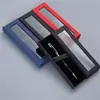 En stock caja de regalo para ventana de alta calidad tapa transparente cielo y tierra caja para bolígrafos regalo caja de embalaje universal almacenamiento de negocios logo impreso