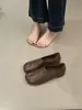 Zapatos Planos de Pezuña de Cerdo con Dedos Separados para Mujer, Temporada Primavera y Otoño 2026, Zapatos Negros de Cuero sin Cordones