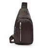 Nueva Bolsa de Pecho para Hombre con Patrón Tejido Bolsa de Pecho de Cuero PU para Hombre Exterior Casual Deportes Bolso Cruzado Venta al por Mayor