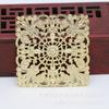 Material DIY de Grampo de Cabelo de Ouro Real 24K 46mm Materiais de Fabricação Acessórios Quadrado de Cobre Peça de Flor Grossa A185