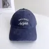 Boné de Baseball com Bordado de Letras Retrô de Alta Qualidade para Mulheres Verão Aba Curva Faz o Rosto Parecer Menor Chapéu Bico de Pato Proteção Solar Chapéu de Sombra Moderno
